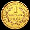 Image 2 : 1851 T-1 Rare Gold Dollar CLOSELY UNCIRCULATED