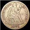 Image 1 : 1891-S Seated Liberty Dime NICELY CIRCULATED