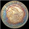 Image 2 : 1833 Rainbow Toned Capped Bust Half Dollar NICELY CIRCULATED