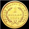 Image 2 : 1851 Rare Gold Dollar CHOICE AU