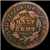 Image 2 : 1809 Classic Head Half Cent NICELY CIRCULATED