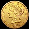 Image 1 : 1879 $5 Gold Half Eagle CLOSELY UNCIRCULATED