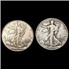 Image 1 : [2] 1938&1942 Walking Liberty Half Dollar HIGH GRADE