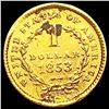 Image 2 : 1853 Rare Gold Dollar LIGHTLY CIRCULATED