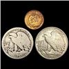Image 2 : [3] 1907-1940 Walking Liberty 50c & IHC HIGH GRADE