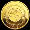 Image 1 : 1981 Space Shuttle Columbia 24k Gold Medal UNCIRCULATED