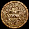 Image 2 : 1851 Braided Hair Half Cent CLOSELY UNCIRCULATED