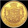 Image 2 : 1913 Denmark Gold 20 Kroner 0.2592oz CLOSELY UNCIRCULATED
