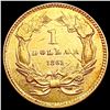 Image 2 : 1861 Rare Gold Dollar UNCIRCULATED