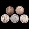Image 1 : 1858-1944 Varied Date US Half Dollar Lot [5 C oins] HIGH GRADE