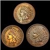 Image 1 : 1875-1881 Indian Head Cent Lot (3) HIGH GRADE