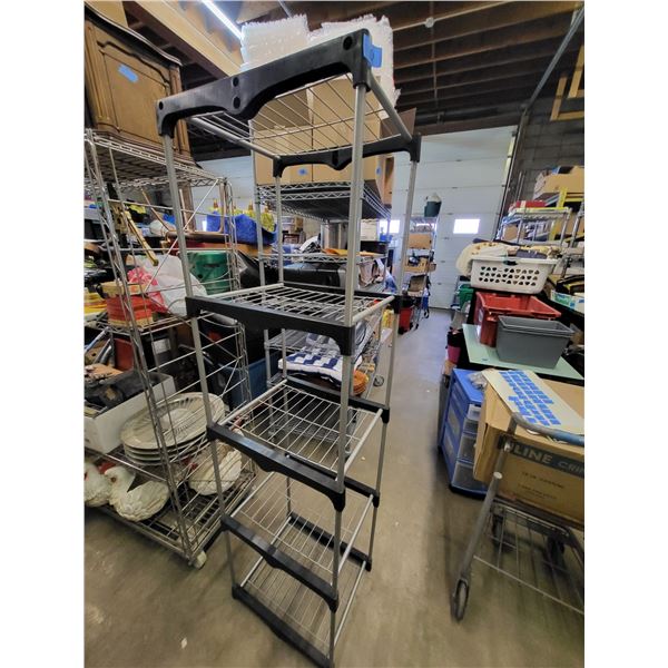 Wire and Plastic Shelving Unit