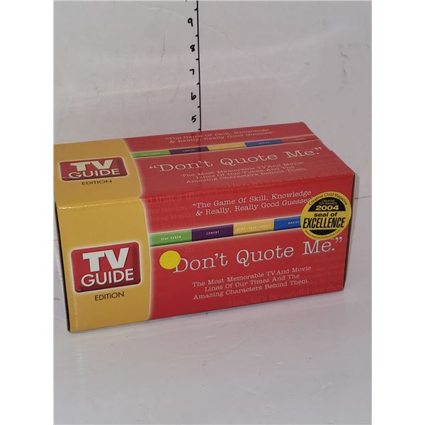 New TV Guide Edition Don't Quote Me Game