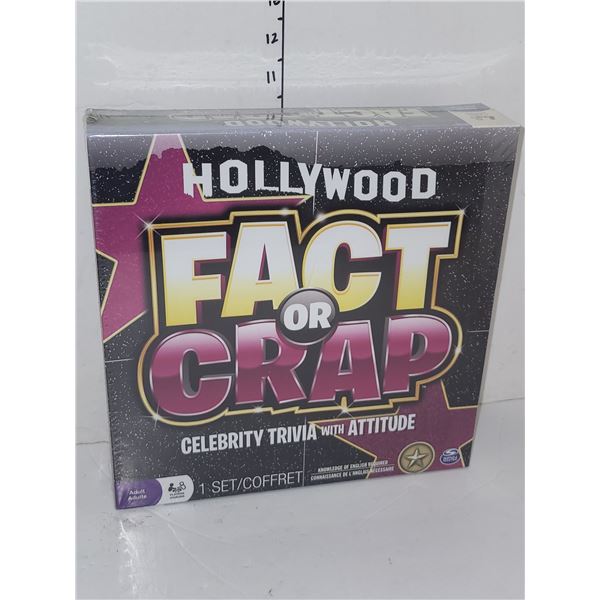 Sealed Hollywood Fact or Crap Celebrity Trivia Board Game