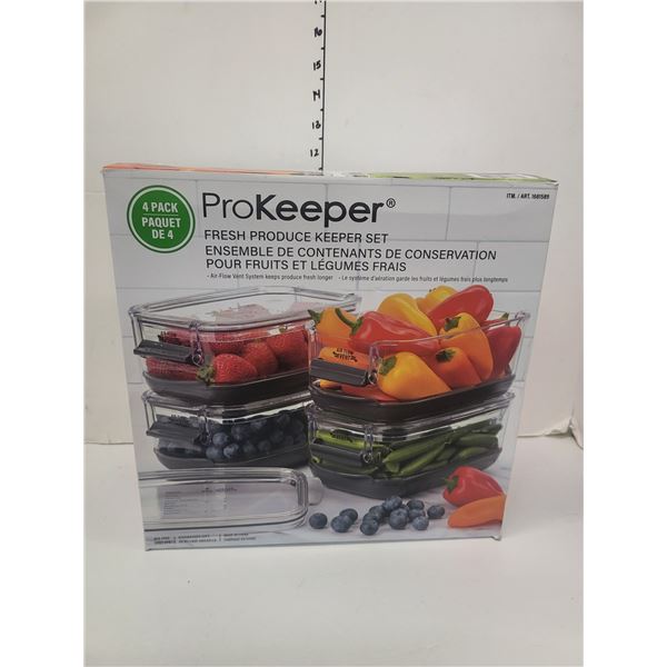 New 4 Pack ProKeeper - Fresh Produce Keeper Set