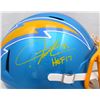 Image 2 : LEDANIAN TOMLIONSON SIGNED AND INSCRIBED SAN DIEGO CHARGERS HELMET (BECKETT COA)