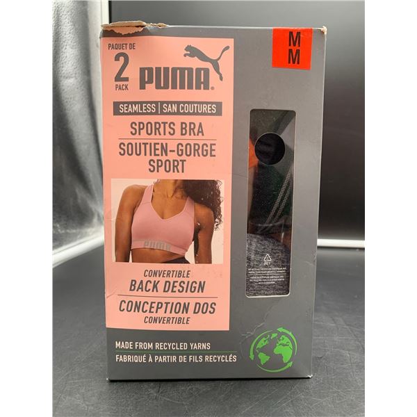Puma Seamless Sports Bra with Convertible Back Design 2pk (M)