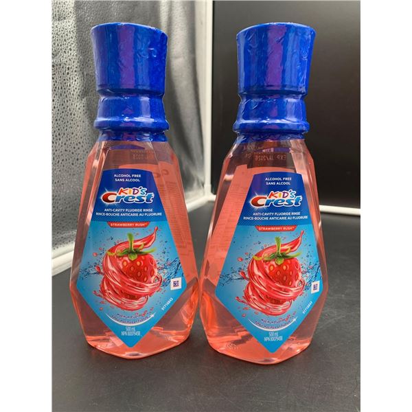 Kids' Crest Anti-Cavity Flouride Rinse-Strawberry Rush (2 x 500ml)