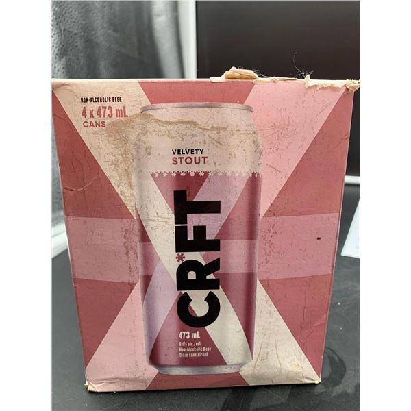 CRFT Velvety Stout Non-Alccoholic Beer (4 x 473ml)