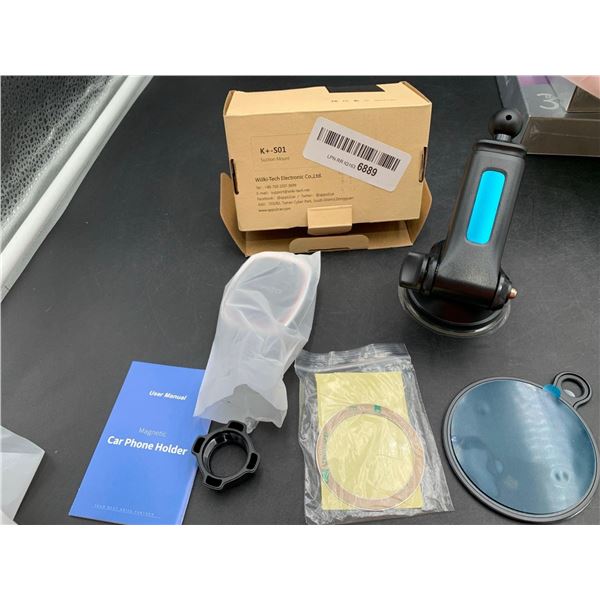 Magnetic Car Phone Holder with Suction Cup Mount