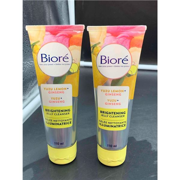 Biore Yuzo Lemon and Ginseng Brightening Jelly Cleanser (2 x 110ml)