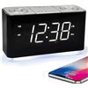 Image 1 : iTOMA Bluetooth Clock Radio, 1.4 inch White LED Display Alarm Clock, FM Radio, Dual Alarm, Cell Phon