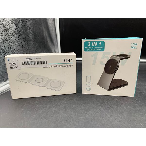 3 in 1 Magnetic Wireless Charger, & Magnetic Wireless Charger Stand