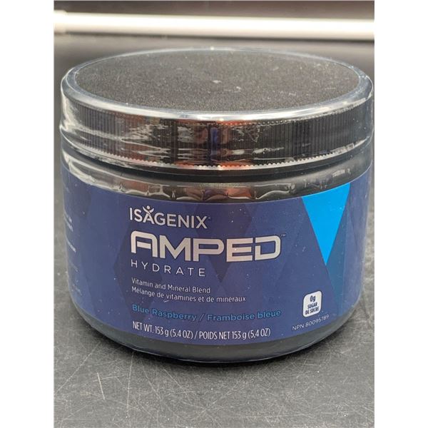 Isagenix Amped Hydrate Vitamin and Mineral Blend-Blue Raspberry (153g)