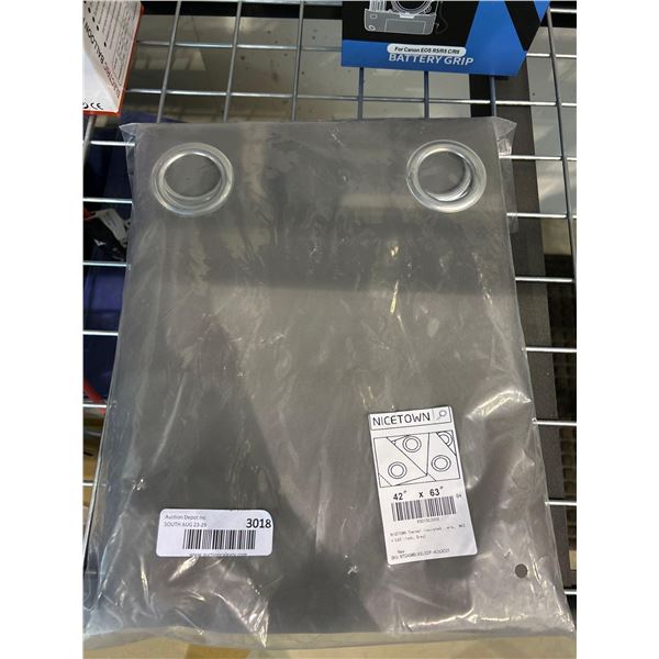 NICETOWN Grey thermal insulated curtains 42inch width x 63inch length