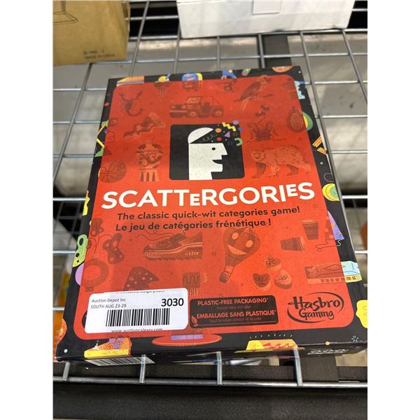 Hasbro gaming Scattergories classic quick-wit categories game