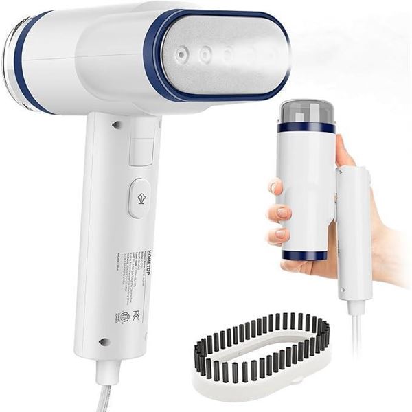 HOMETOP Handheld Steamer for Clothes, 2 in 1 Foldable Garment Steamer, 30s Heat-up, 1300W Powerful F