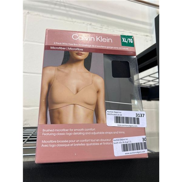 Calvin Klein 2 Pack Wire Free Bra XL