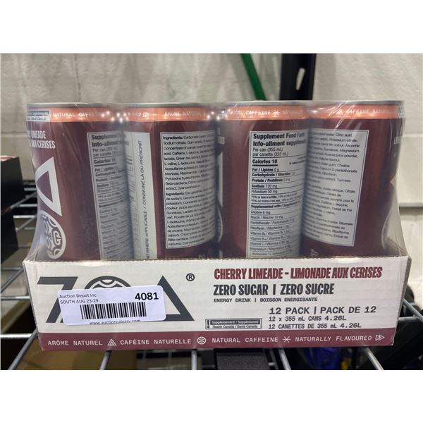 Cherry Limeade Zero Sugar Energy Drink 12 x 355ml