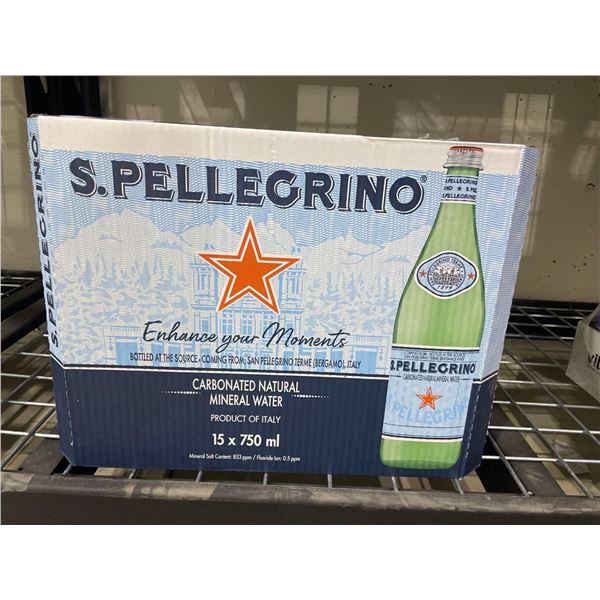 S.Pellegrino Carbonated Mineral Water 15 x 750ml