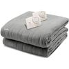Image 1 : BIDDEFORD BLANKETS Comfort Knit Electric Heated Blanket with Analog Controller, Queen, Grey