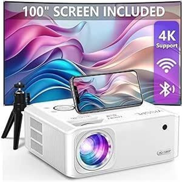 [6D/4P/4K] Projector with WiFi and Bluetooth, Electric Keystone 15000L VISSPL 5G 4K Supported Projec