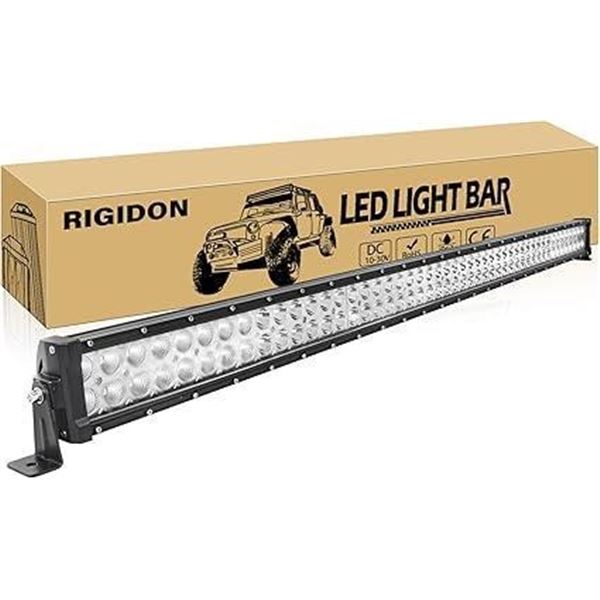 RIGIDON 50 Inch 288W Light Bar, Double Row Flood Spot Combo 28800LM LED Light Bar Waterproof Driving