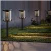 Image 1 : Solar LED Pathway Lights Black Finish Set of 5