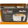 Image 2 : Mueller UltraToast Full Stainless Steel Toaster 4 Slice, Long Extra-Wide Slots with Removable Tray, 