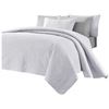 Image 1 : Chezmoi Collection 3 Piece 118 by 106" Austin Oversized Bedspread Coverlet Set, King, White