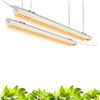 Image 1 : Monios-L T8 LED Grow Light 2FT, 48W(2×24W) High Output Plant Grow Light Strip, Full Spectrum Sunligh