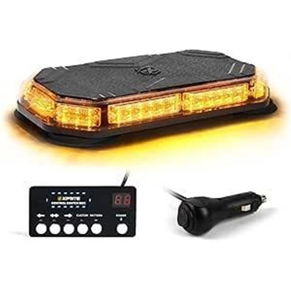 Xprite Low Profile Rooftop Strobe Beacon Lights Bar w/Control Panel, Emergency Safety Traffic Securi