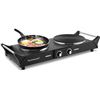 Image 1 : Techwood 1800W Hot Plate Portable Electric Stove Countertop Double Burner with Adjustable Temperatur