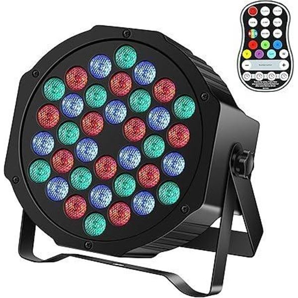 Rechargeable Stage Par Lights U`King RGB 36 LED Battery Powered Par Wireless Uplights with DMX and R