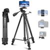 Image 1 : Fotopro Tripod for Camera, 61" Compact Portable Lightweight Phone Tripod, Travel Tripod and Phone Mo
