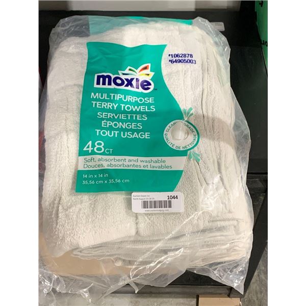 Moxie White Terry Towels - Pack of 48 - 14-in x 14-in