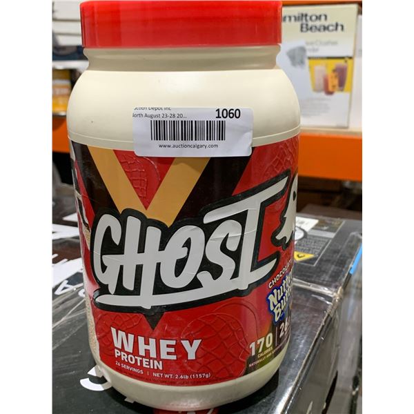 Ghost Whey Protein Powder | 100% Whey Protein Blend with Natural Digestive Enzymes | 26g Protein, 3g