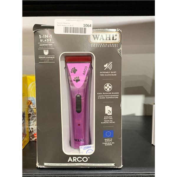 Wahl Canada Arco Purple with Paws, Professional Clipper With Continuous Cordless Operation, Astonish