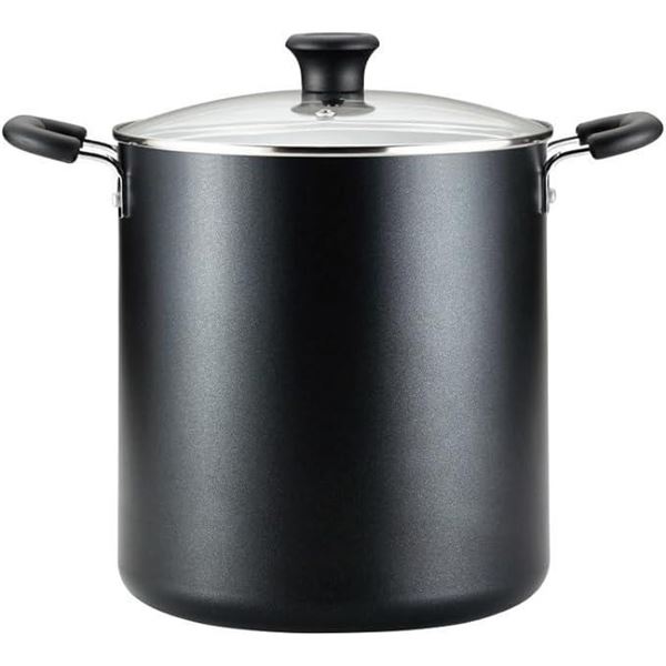 T-Fal A9228014 Specialty Nonstick Dishwasher Safe, No PFOA, Stockpot Cookware, 12-Quart, Black