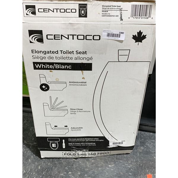 CENTOCO ELONGATED TOILET SEAT WHITE